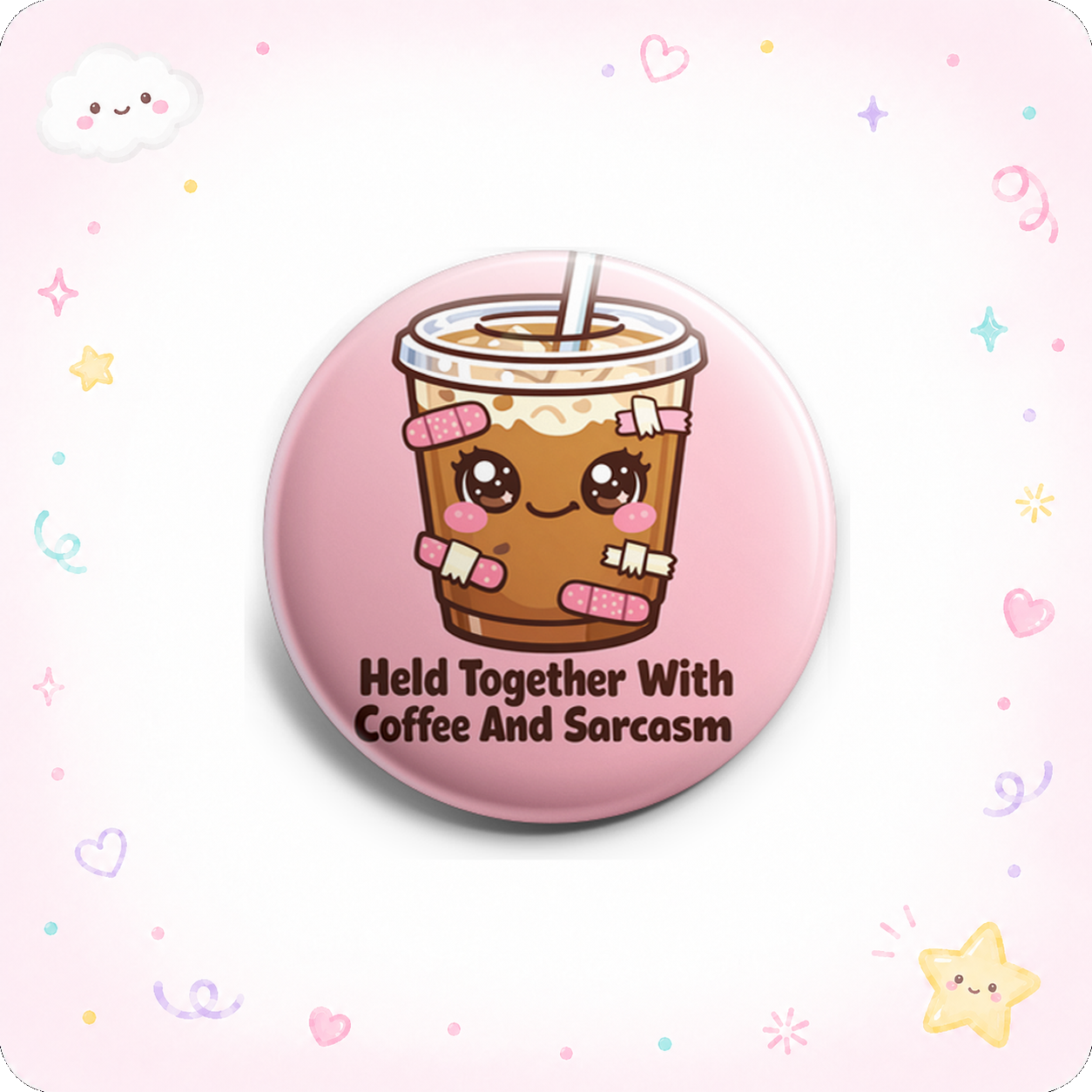 Held Together With Coffee And Sarcasm Topper - - Topperswap