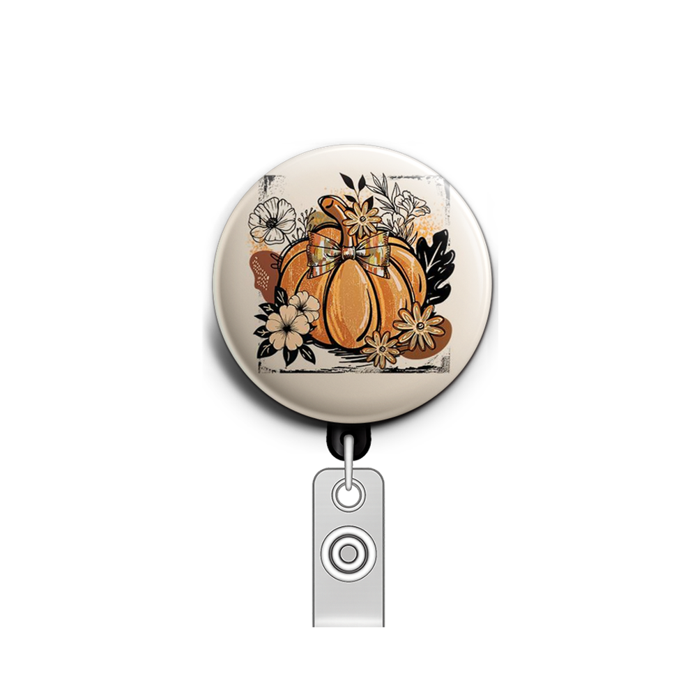 Autumn Harvest Swapfinity Retractable ID Badge Reel - - Topperswap