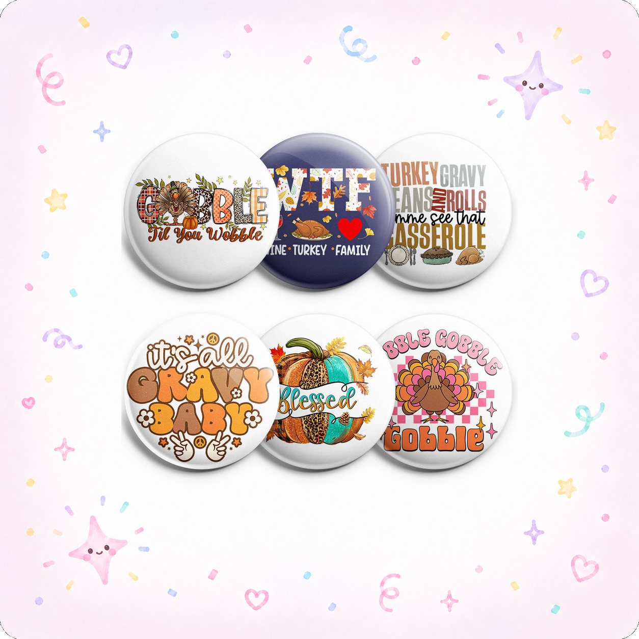 Thanksgiving Treasures Topper 6-Pack (Save 15%) - - Topperswap