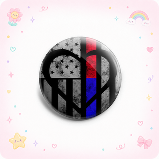 Thin Blue & Red Line Symbolic Topper