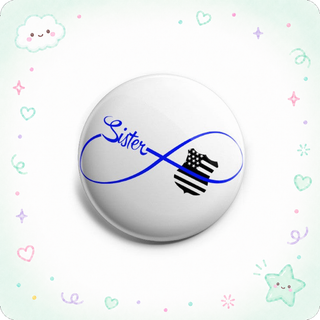 Infinity Thin Blue Line Sister Topper