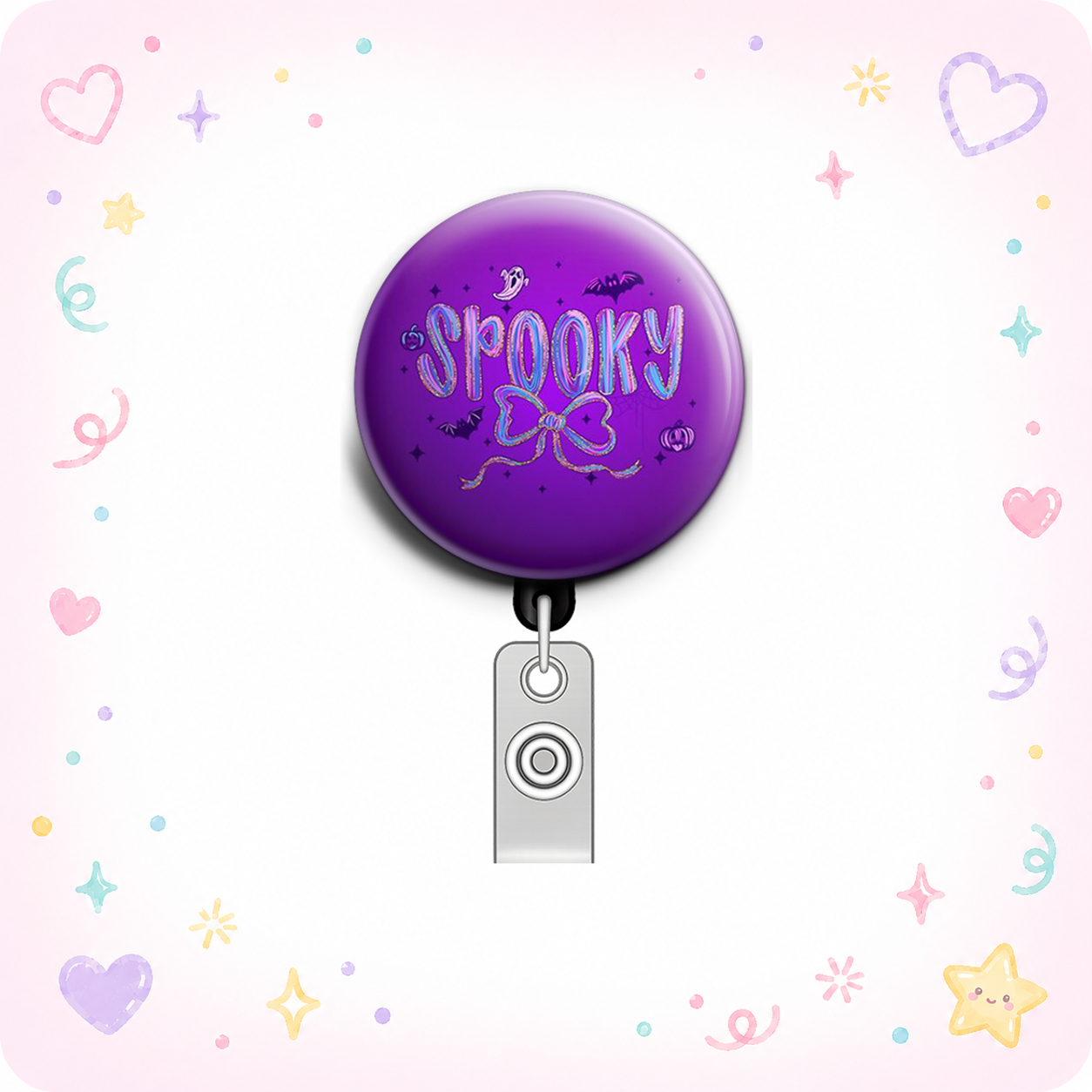Spooky Swapfinity Retractable ID Badge Reel - - Topperswap