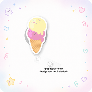 Double Scoop Delight Ice Cream Pop Topper