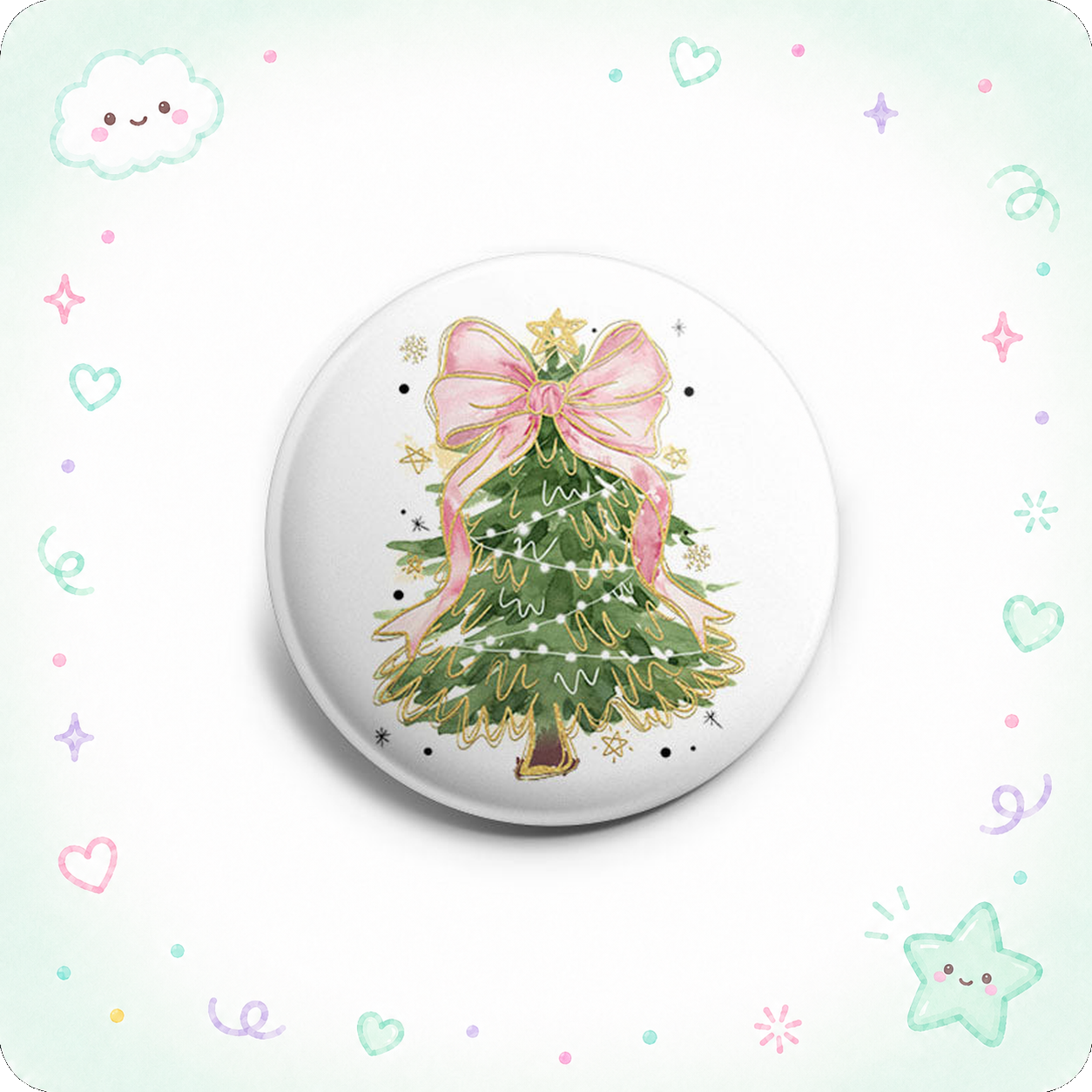Elegant Pink Bow Tree Topper - - Topperswap