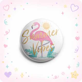 Summer Vibes Flamingo Topper