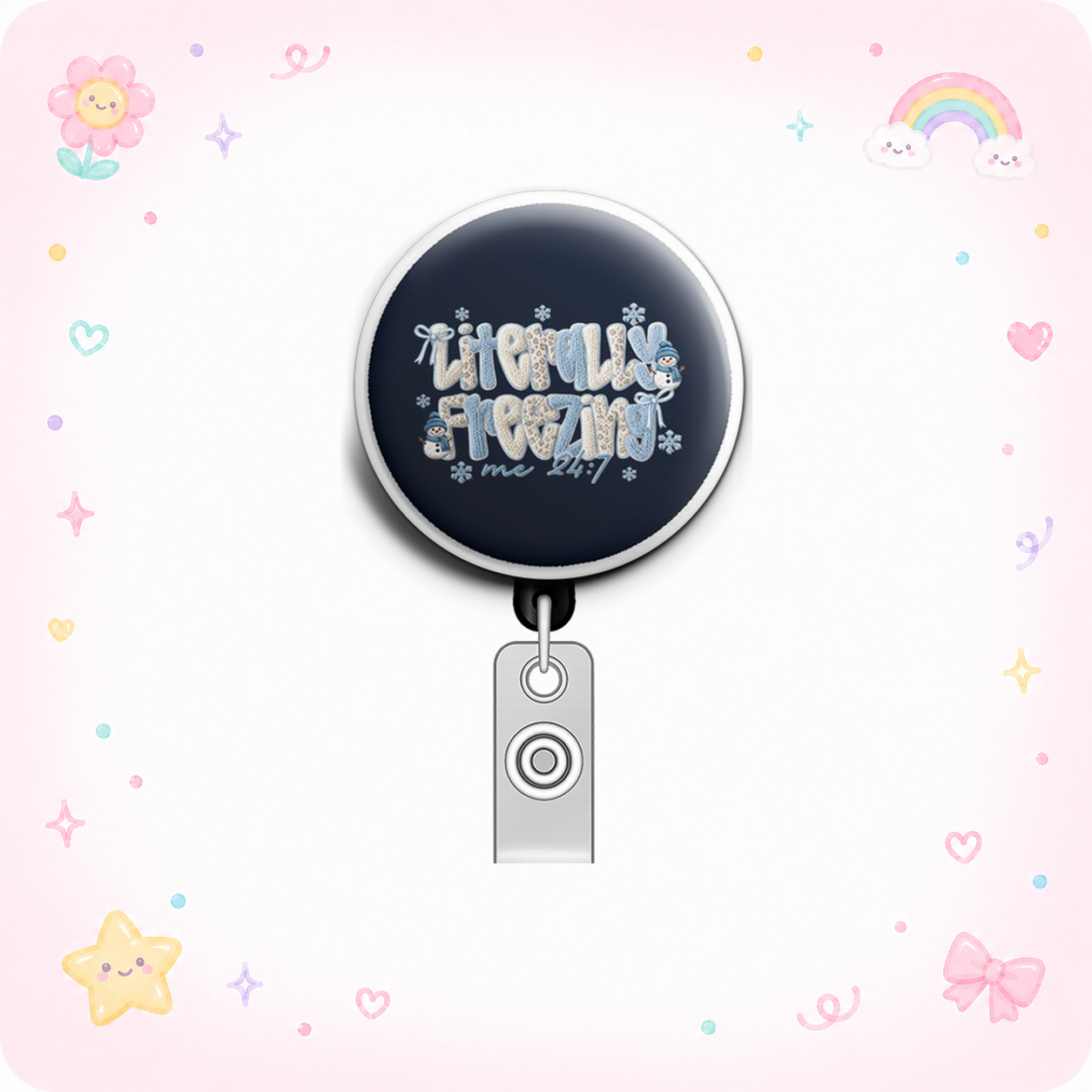 Frostbite Warrior Swapfinity Retractable ID Badge Reel - - Topperswap