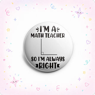 Math Teacher Right Topper