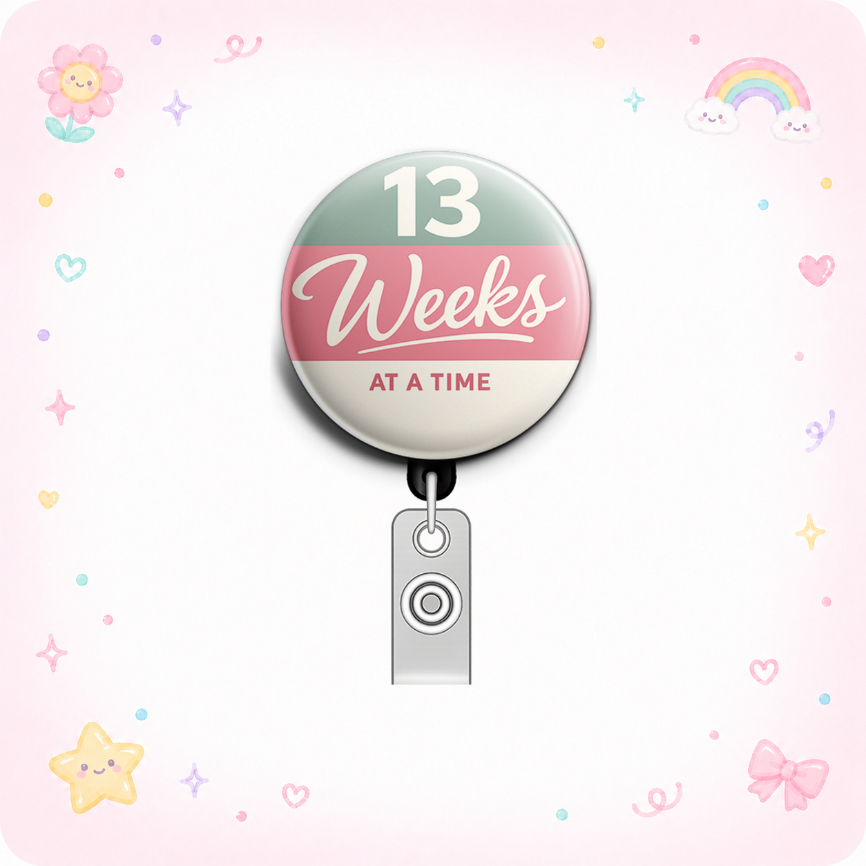 13 Weeks at a Time Swapfinity Retractable ID Badge Reel - - Topperswap