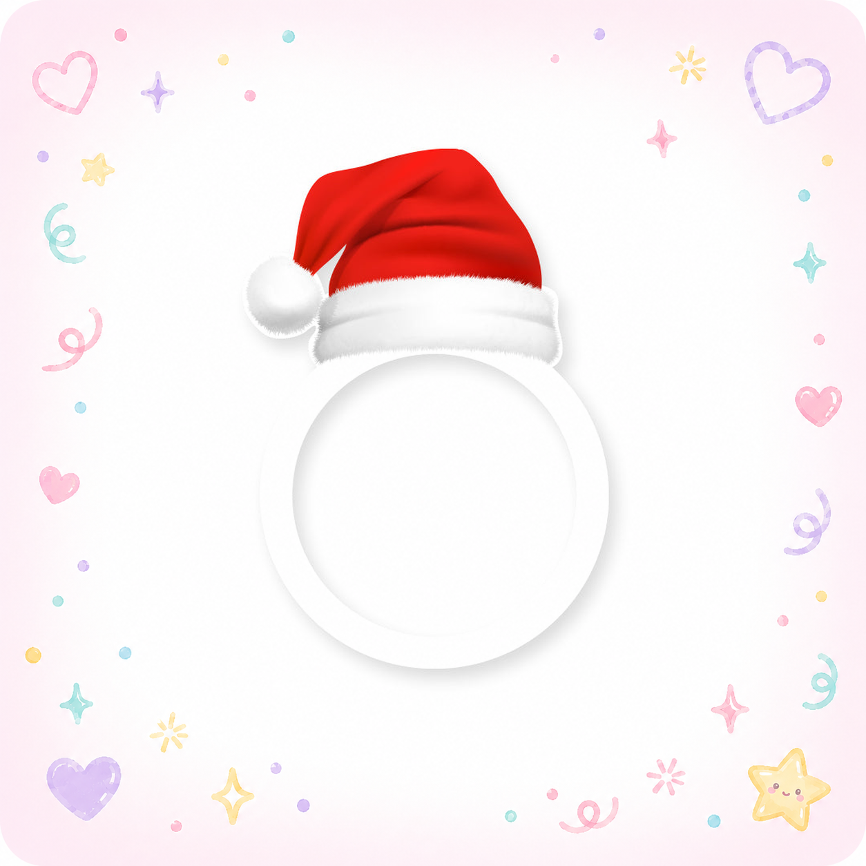 Cozy Santa Hat Swapfinity Swapper Frame - - Topperswap