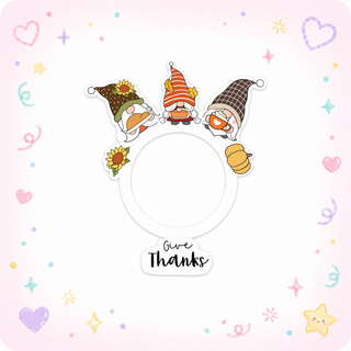 Give Thanks Thanksgiving Gnomes Swapfinity Swapper Frame