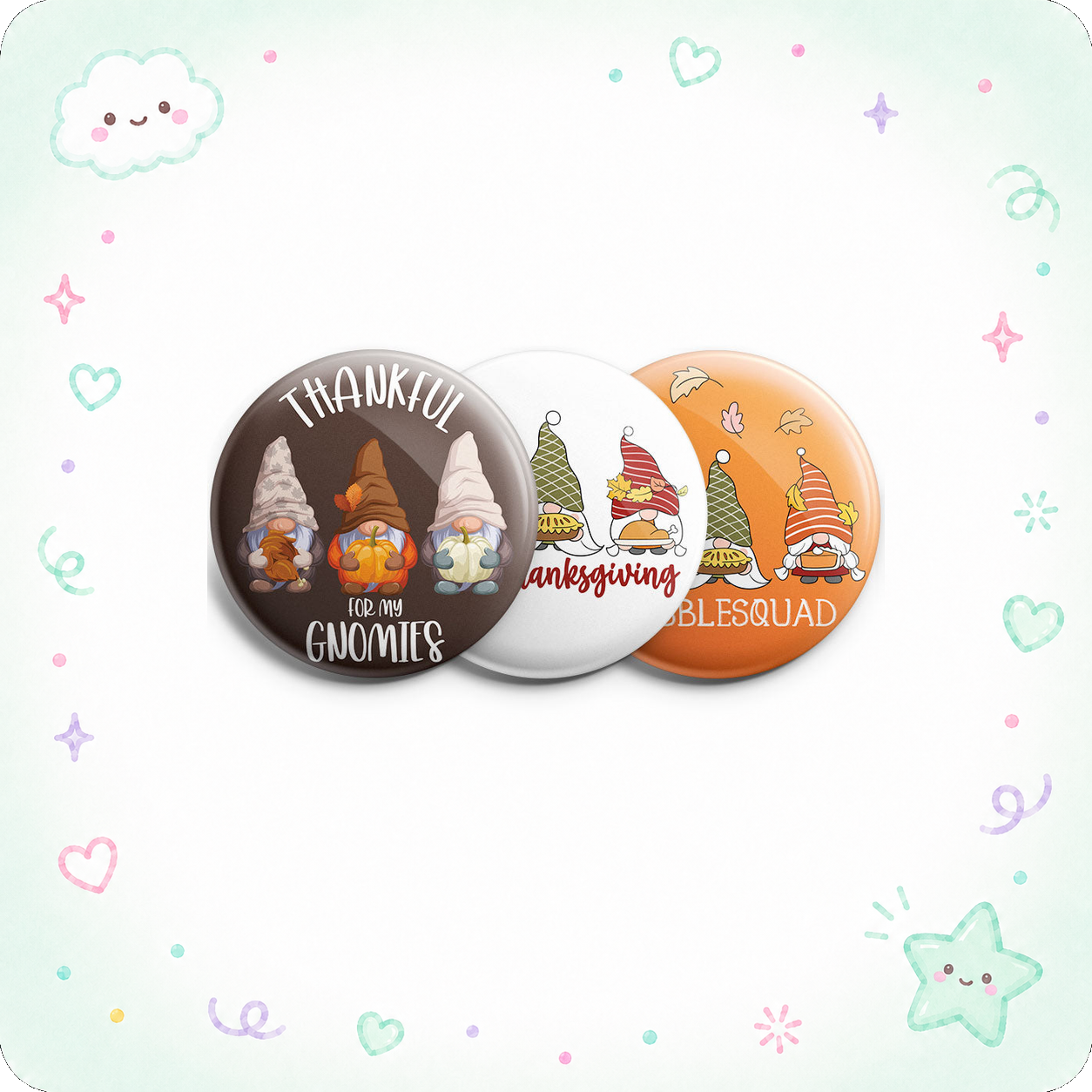 Thankful Gnomies 3-Pack - - Topperswap