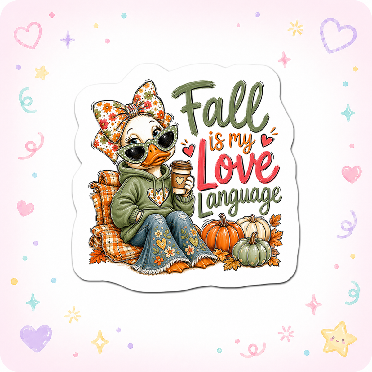 Autumn Vibes Queen Sticker - - Topperswap