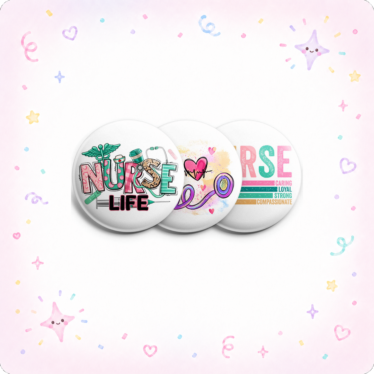Colorful Nurse Essentials Topper 3-Pack (Save 5%) - - Topperswap