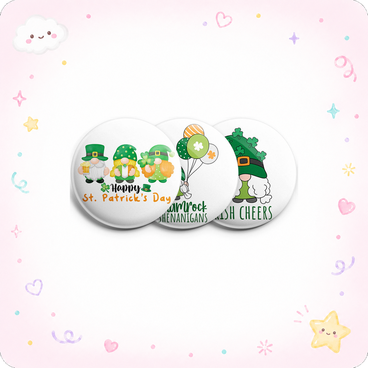 Irish Gnomes 3-Pack - - Topperswap