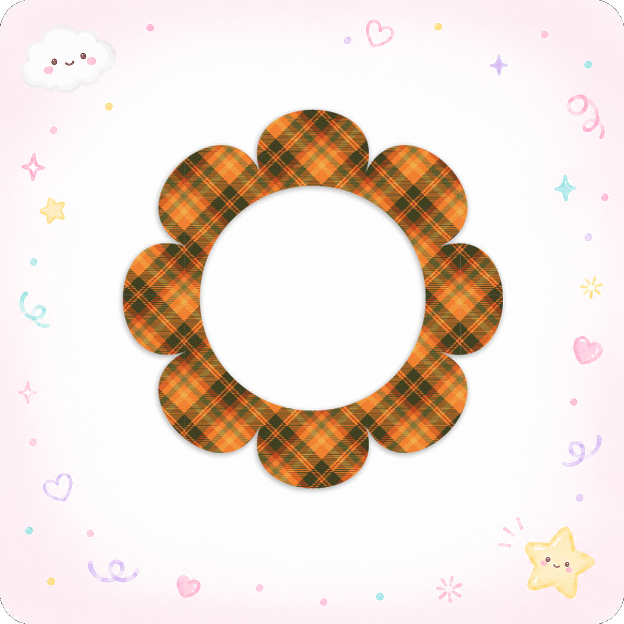 Burnt Pumpkin Plaid Swapfinity Swapper Frame - - Topperswap