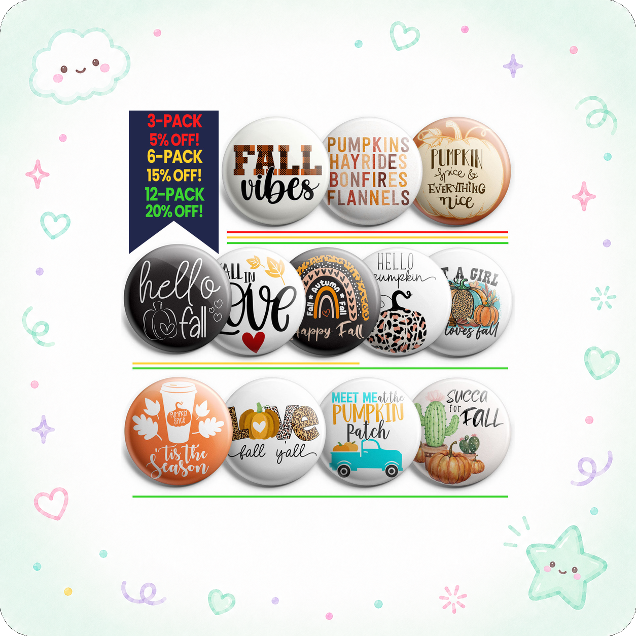 Fall Obsessed Topper 12-Pack (Save 20%) - - Topperswap