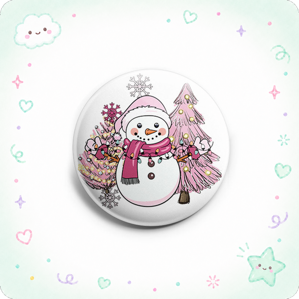 Pink Frost Festivities Topper - - Topperswap