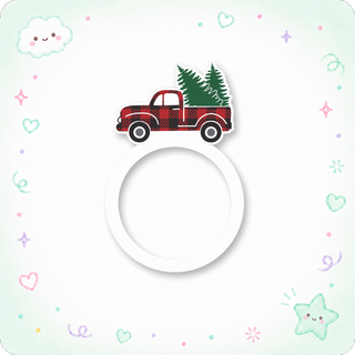 Buffalo Plaid Christmas Truck Swapfinity Swapper Frame