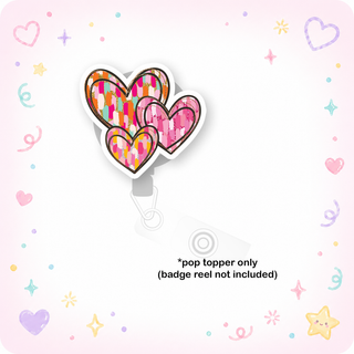 Heart Patchwork Trio Pop Topper