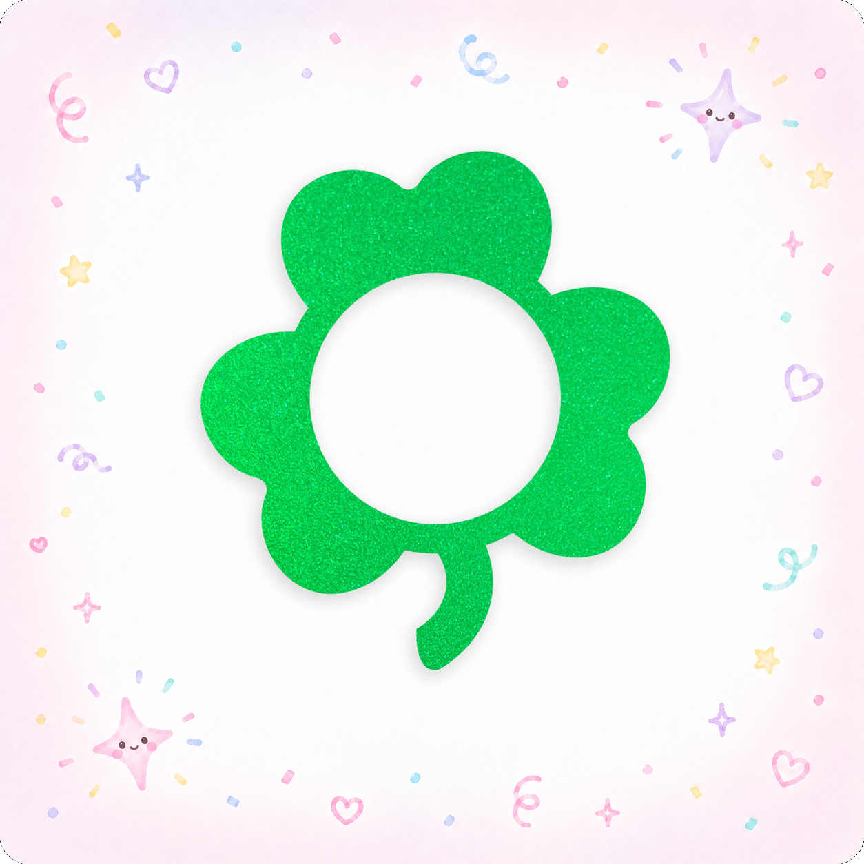 St. Patrick's Day Glitter Shamrock Swapfinity Swapper Frame - - Topperswap