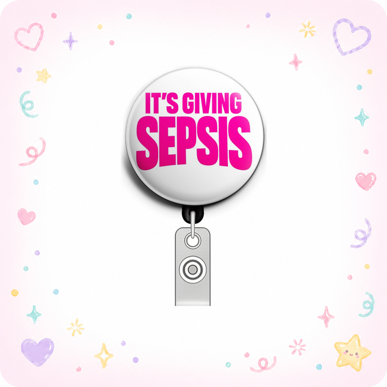 Hypochondria Swapfinity Retractable ID Badge Reel - - Topperswap