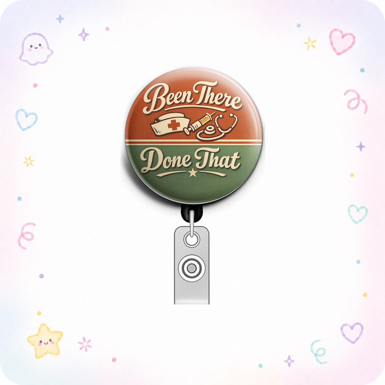 Been There Done That Swapfinity Retractable ID Badge Reel - - Topperswap