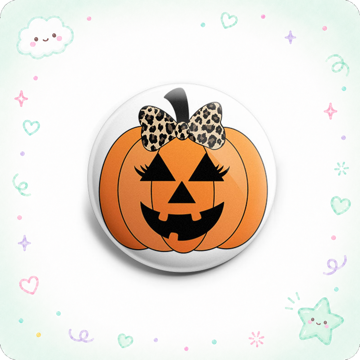 Leopard Glam Pumpkin Topper - - Topperswap