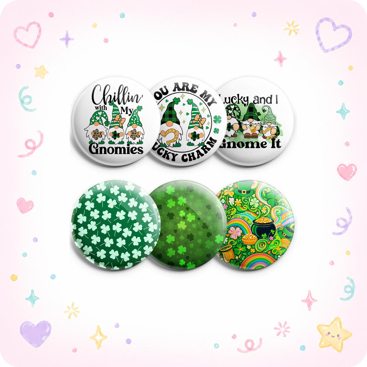 Emerald Elegance & St. Patrick's Gnomies Topper 6-Pack (Save 15%) - - Topperswap