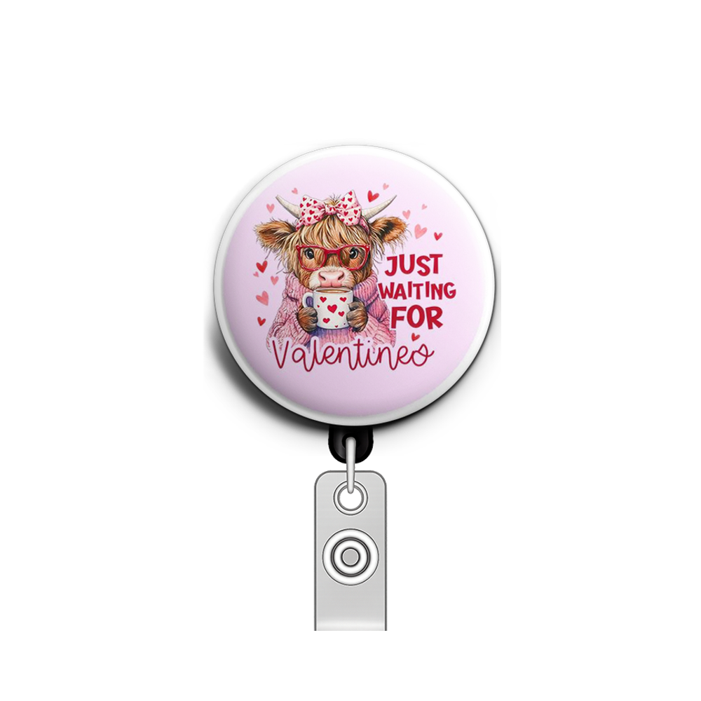 Valentine's Vibe Swapfinity Retractable ID Badge Reel - - Topperswap