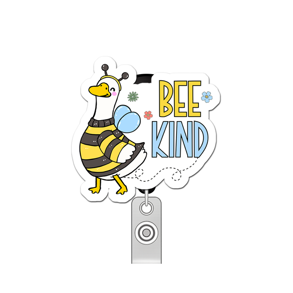 Buzzing Kindness Guru Pop Topper Swapfinity Retractable ID Badge Reel - - Topperswap