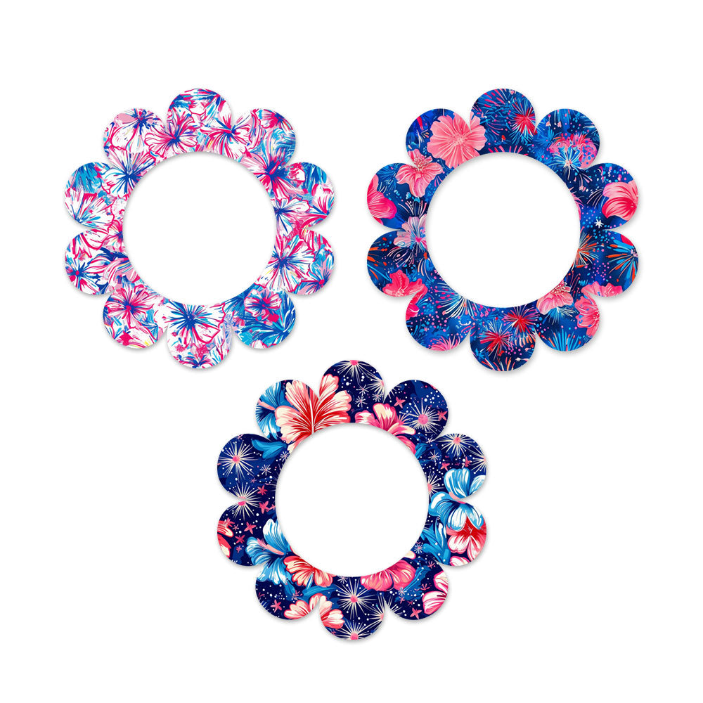 Patriotic Floral Trio Swapfinity Swapper Frame -  - Topperswap