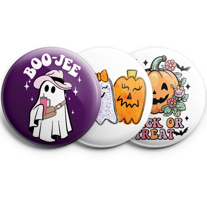 Glittering Ghosts Fancy Pumpkins Topper 3-Pack (Save 5%) -  - Topperswap