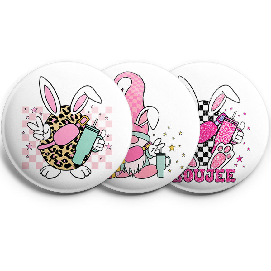 Easter Egg Bunnies & Gnome Topper 3-Pack - Classic Shine - Topperswap