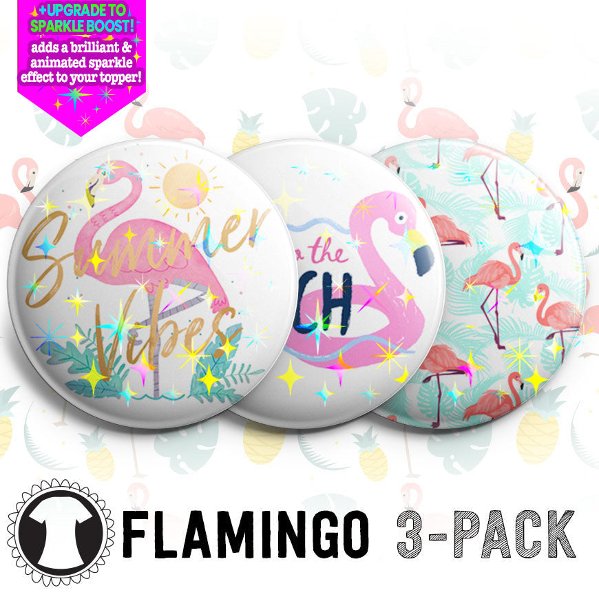 Flamingo 3-Pack (Save 5%) - Make them Sparkle! - Topperswap