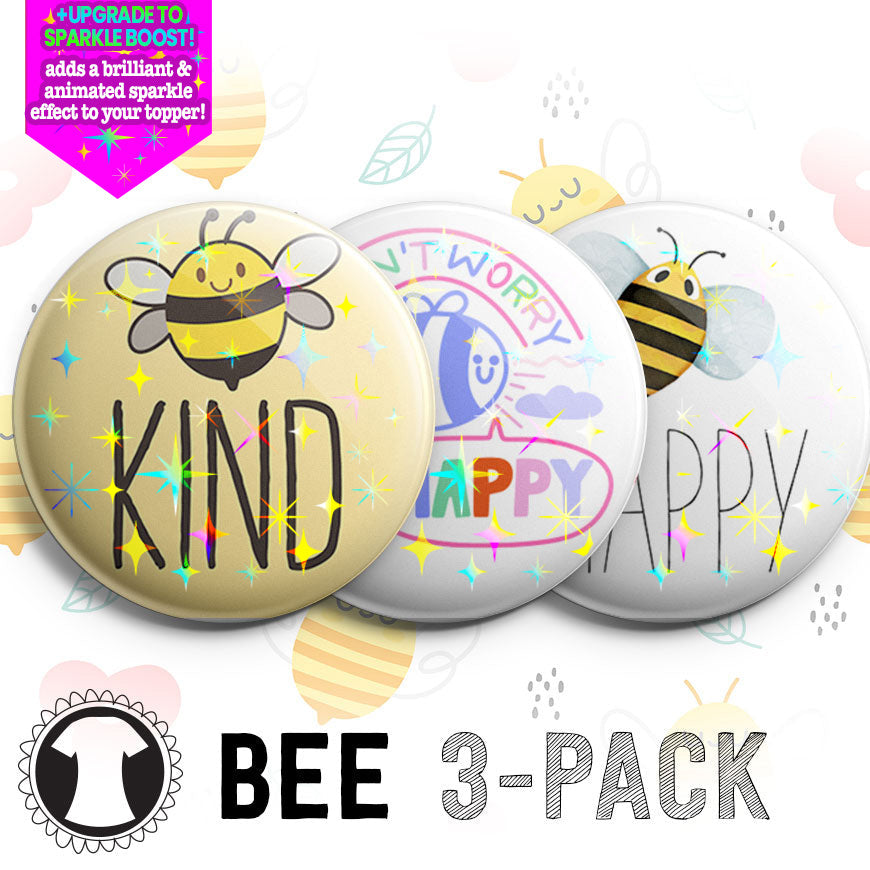 Bee 3-Pack - (Save 5%) - Make them Sparkle! - Topperswap