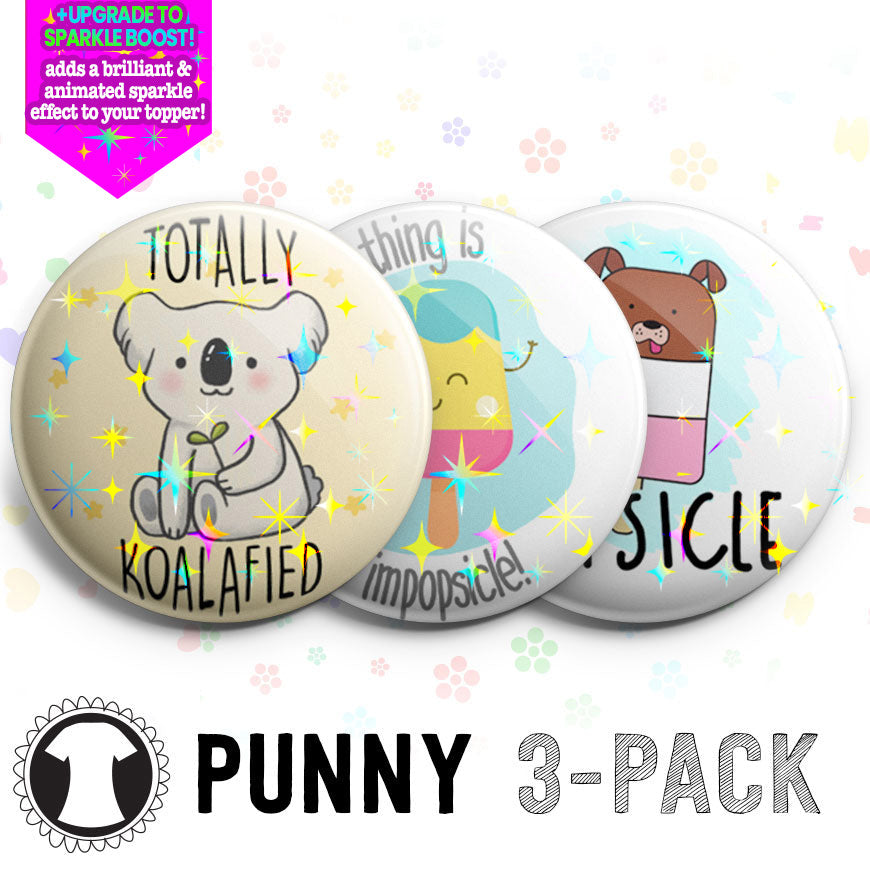 Punny 3-Pack (Save 5%) - Make them Sparkle! - Topperswap