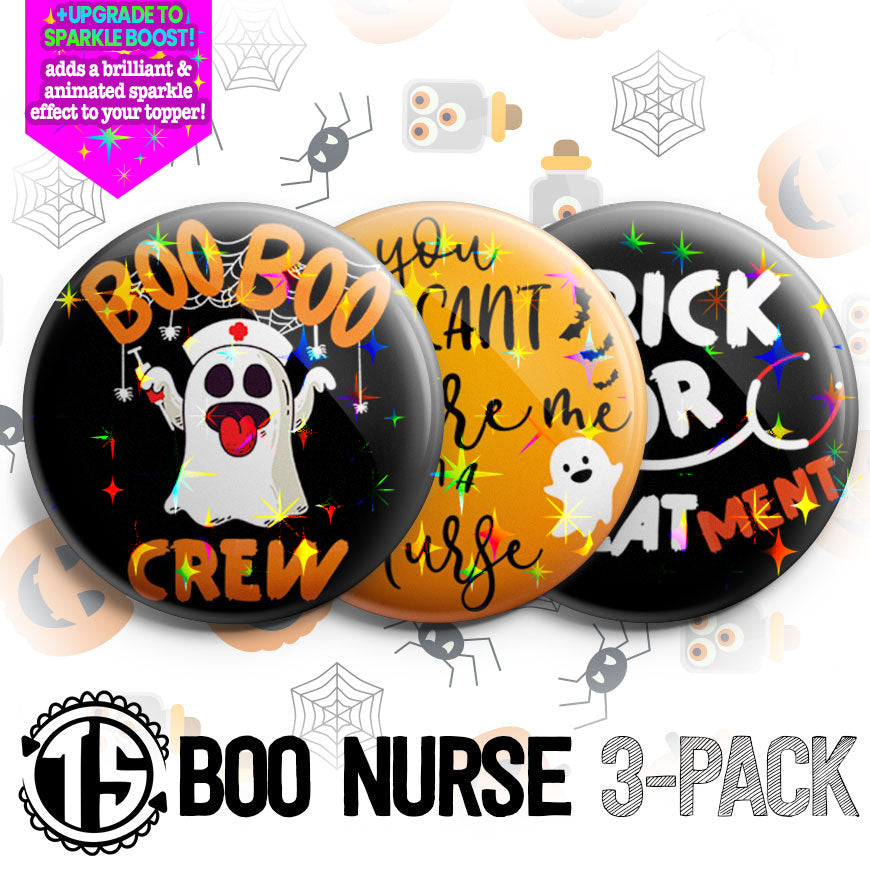 Boo Nurse 3-Pack - (Save 5%) - Make them Sparkle! - Topperswap