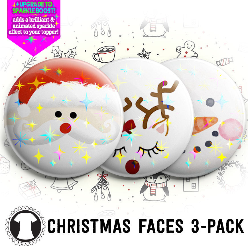 Christmas Face 3-Pack - (Save 5%) - Make them Sparkle! - Topperswap