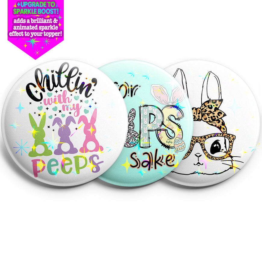 Easter Peeps 3-Pack - Make them Sparkle! - Topperswap