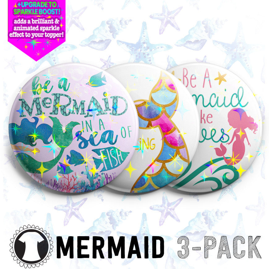 Mermaid 3-Pack (Save 5%) - Make them Sparkle! - Topperswap