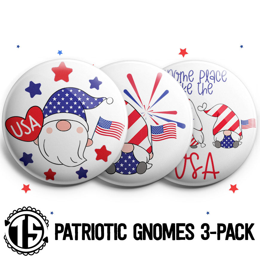 Patriotic Gnomes 3-Pack (Save 5%) - Classic Shine - Topperswap