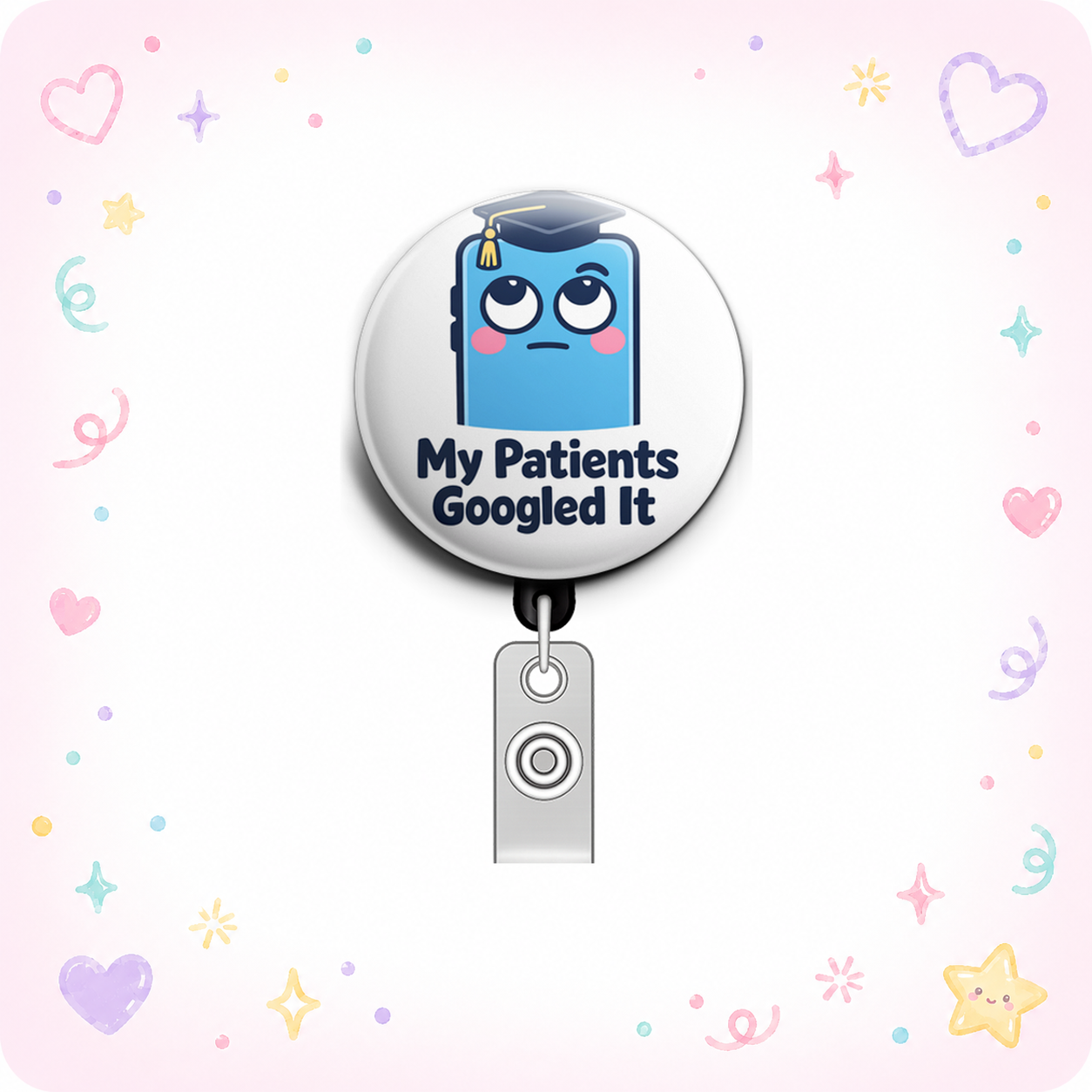 My Patients Googled It Swapfinity Retractable ID Badge Reel - - Topperswap