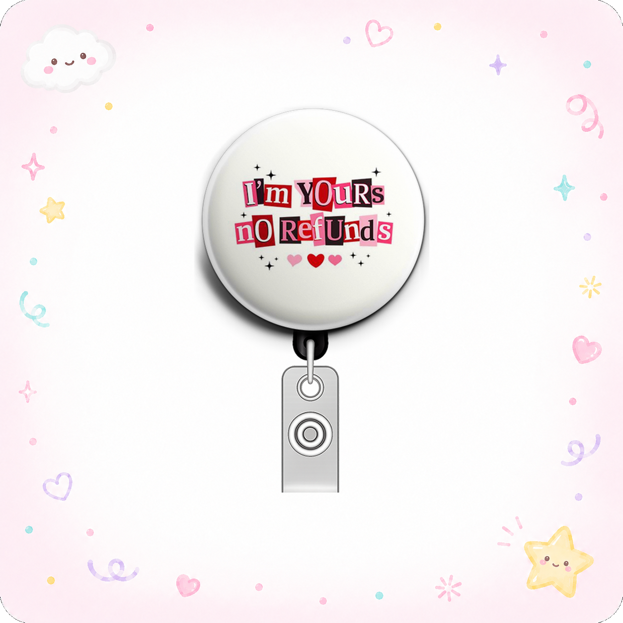 Love Lockdown Swapfinity Retractable ID Badge Reel - - Topperswap