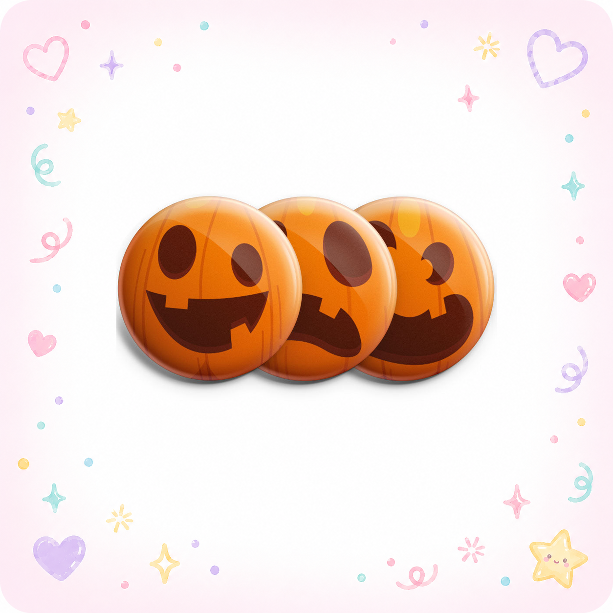 Silly Pumpkin Emote Faces 6-Pack (Save 15%) - - Topperswap
