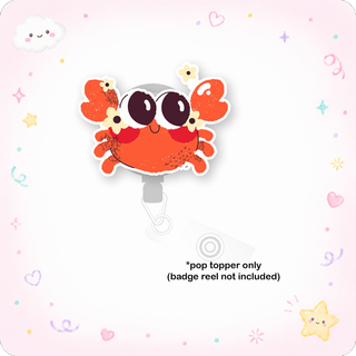 Cheerful Crab Pop Topper