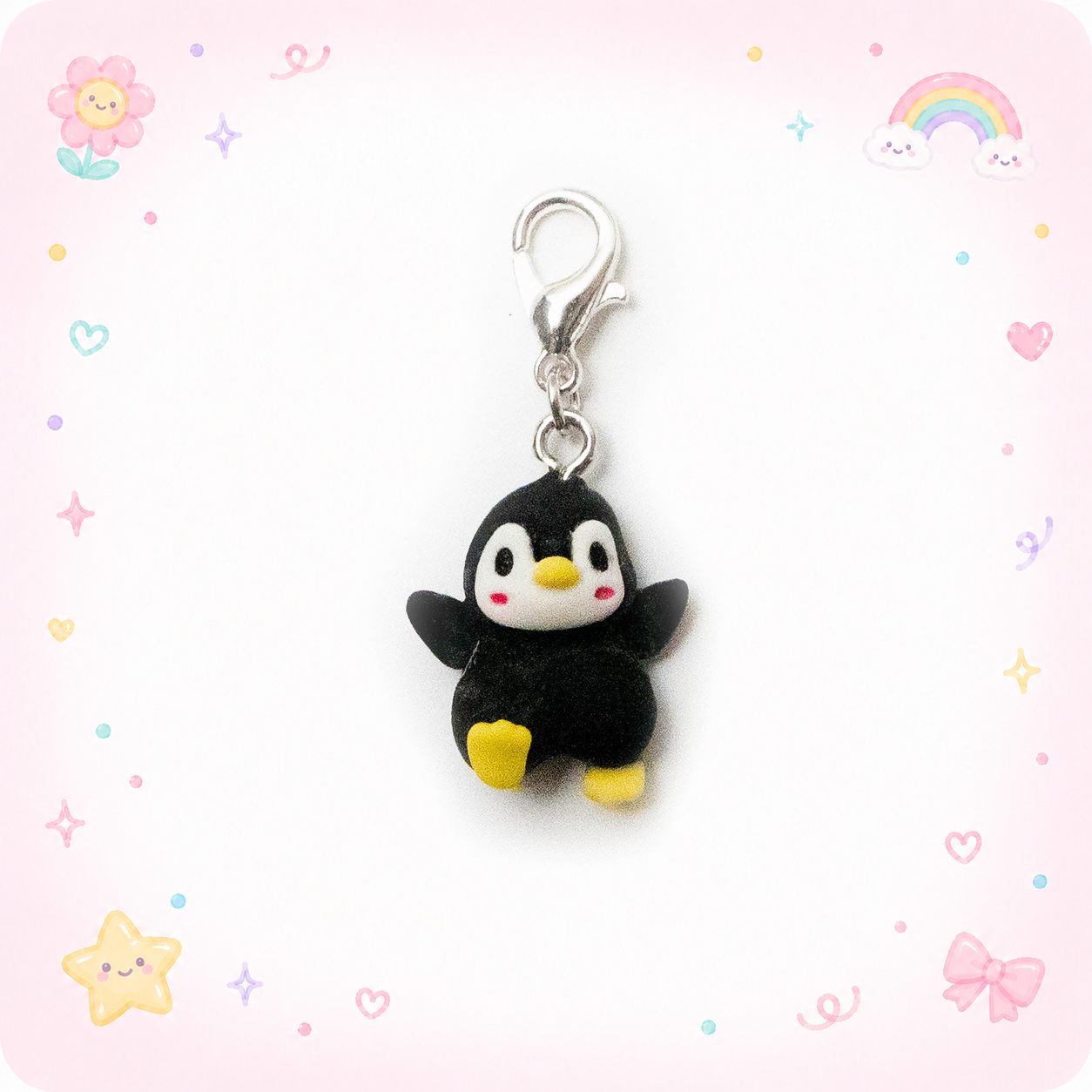 Winter Penguin Charm Badge Reel Add-on - - Topperswap