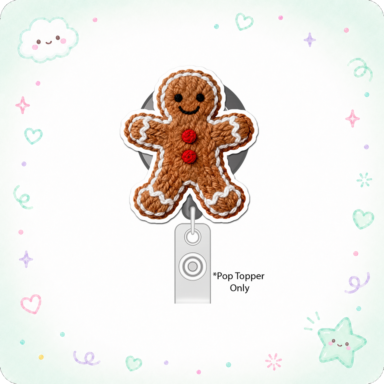 Gingerbread Joy Guru Pop Topper - - Topperswap