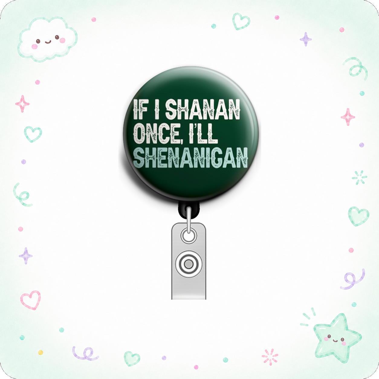 Shenanigan Swapfinity Retractable ID Badge Reel - - Topperswap