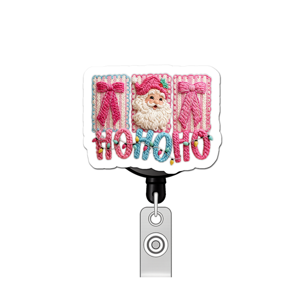 Ho Ho Holiday Hero Pop Topper Swapfinity Retractable ID Badge Reel - - Topperswap