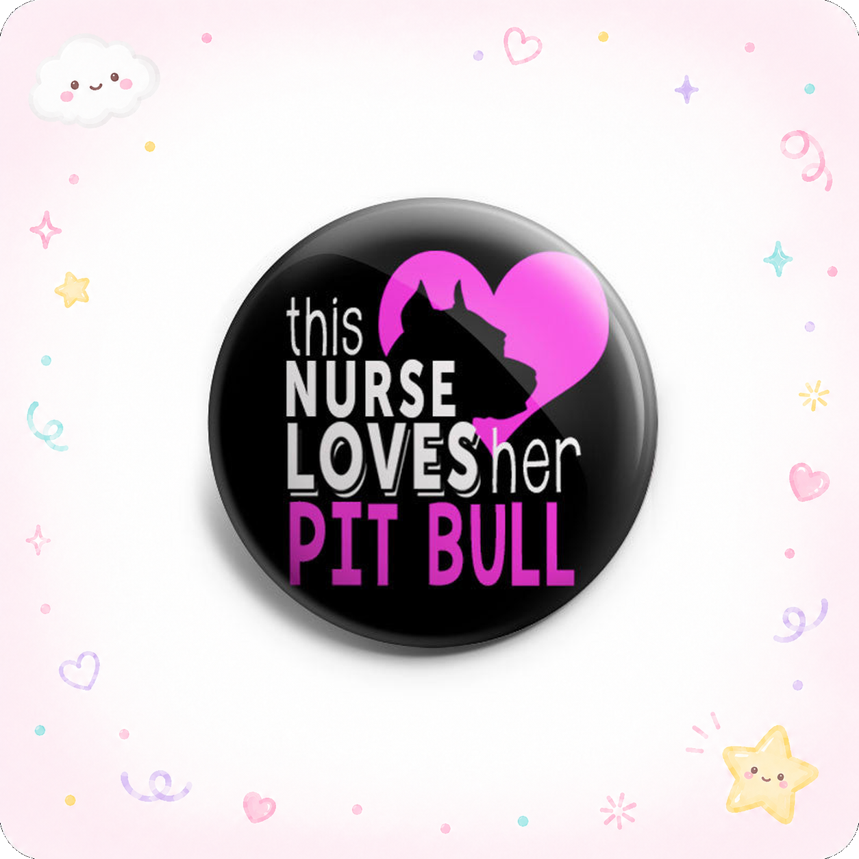 This Nurse Loves Her Pit bull Topper - - Topperswap
